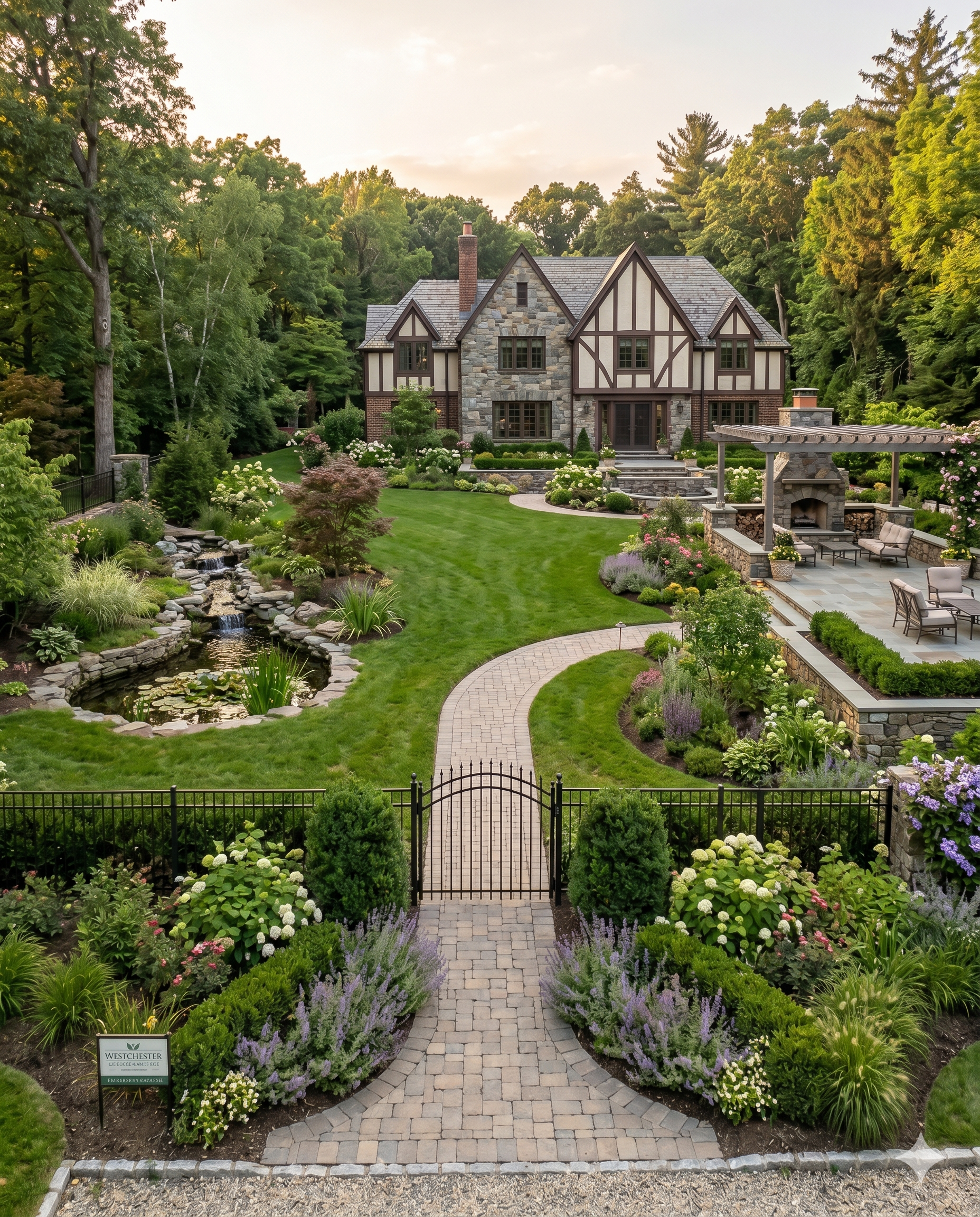 Lush landscaped Westchester County property by Juan Valdovinos